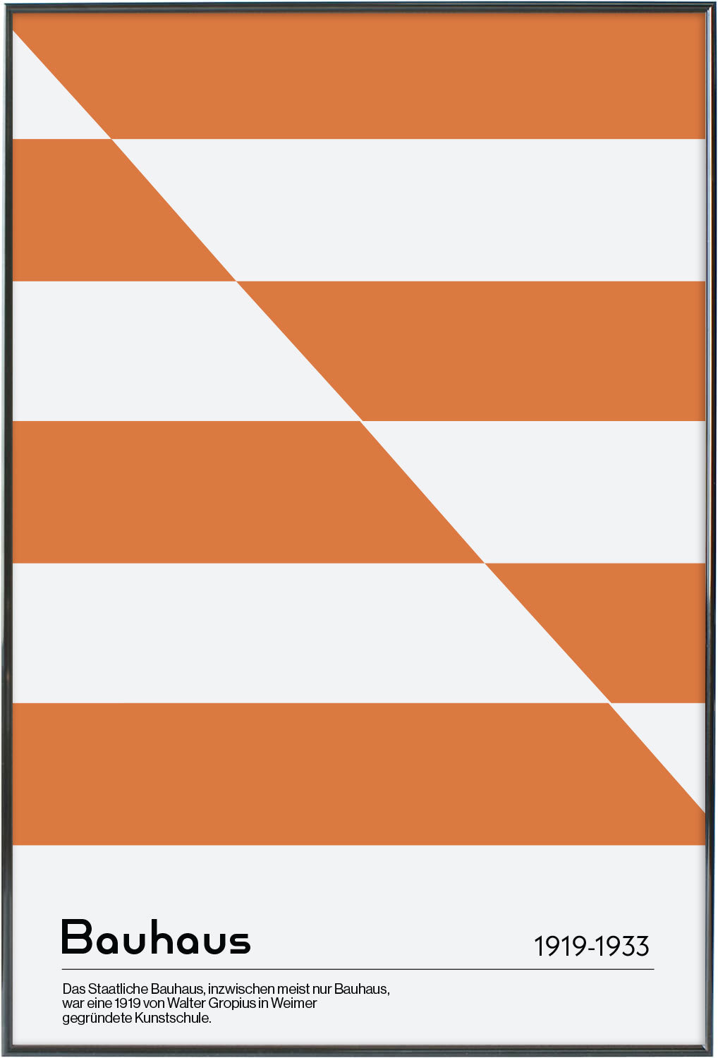 Diagonal Bauhaus in Orange