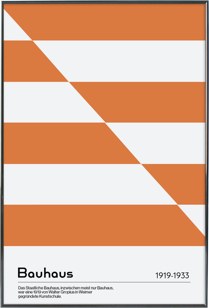 Diagonal Bauhaus in Orange