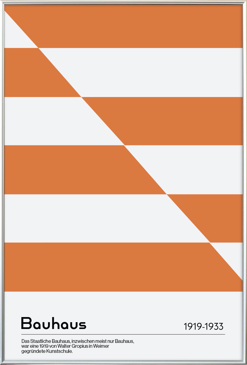 Diagonal Bauhaus in Orange