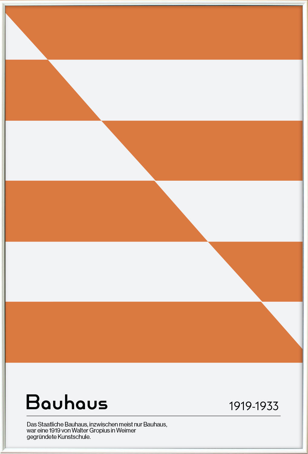 Diagonal Bauhaus in Orange