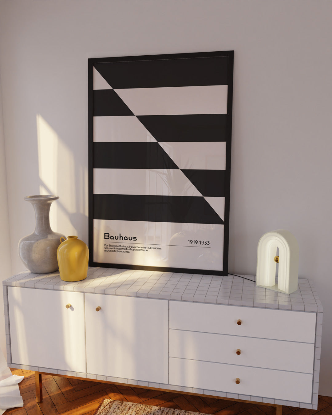 Diagonal Bauhaus in Black