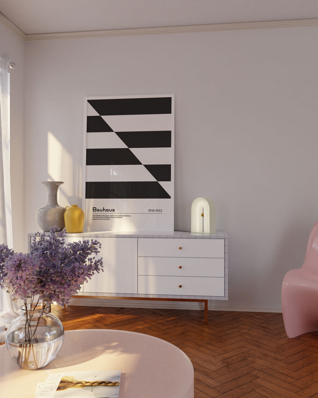 Diagonal Bauhaus in Black