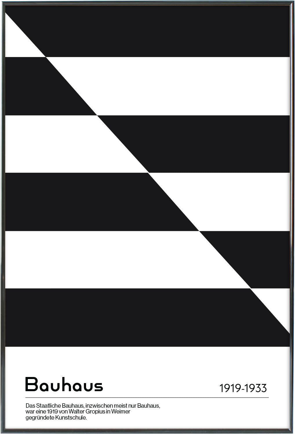 Diagonal Bauhaus in Black