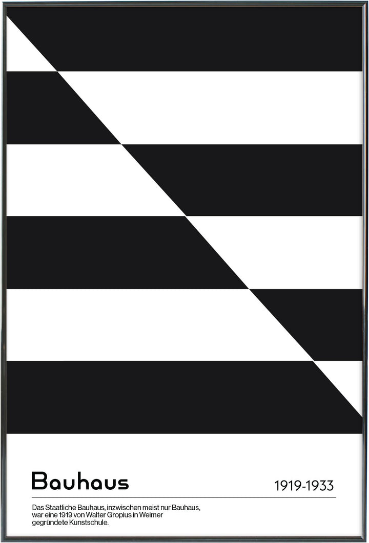 Diagonal Bauhaus in Black