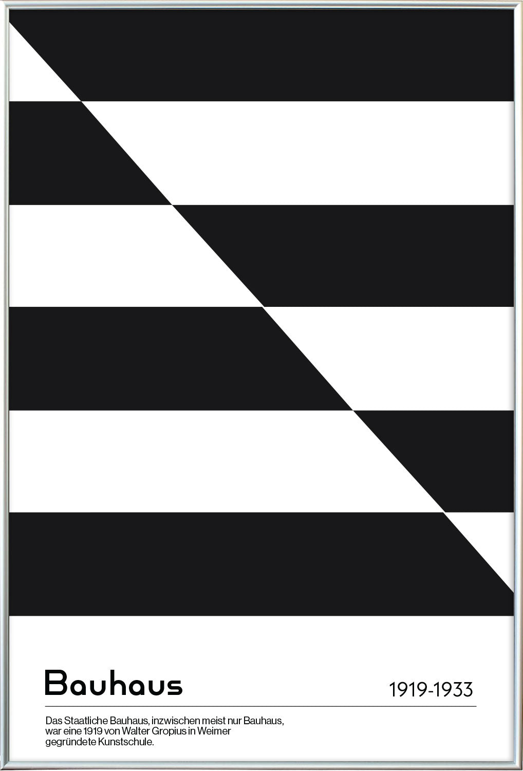 Diagonal Bauhaus in Black