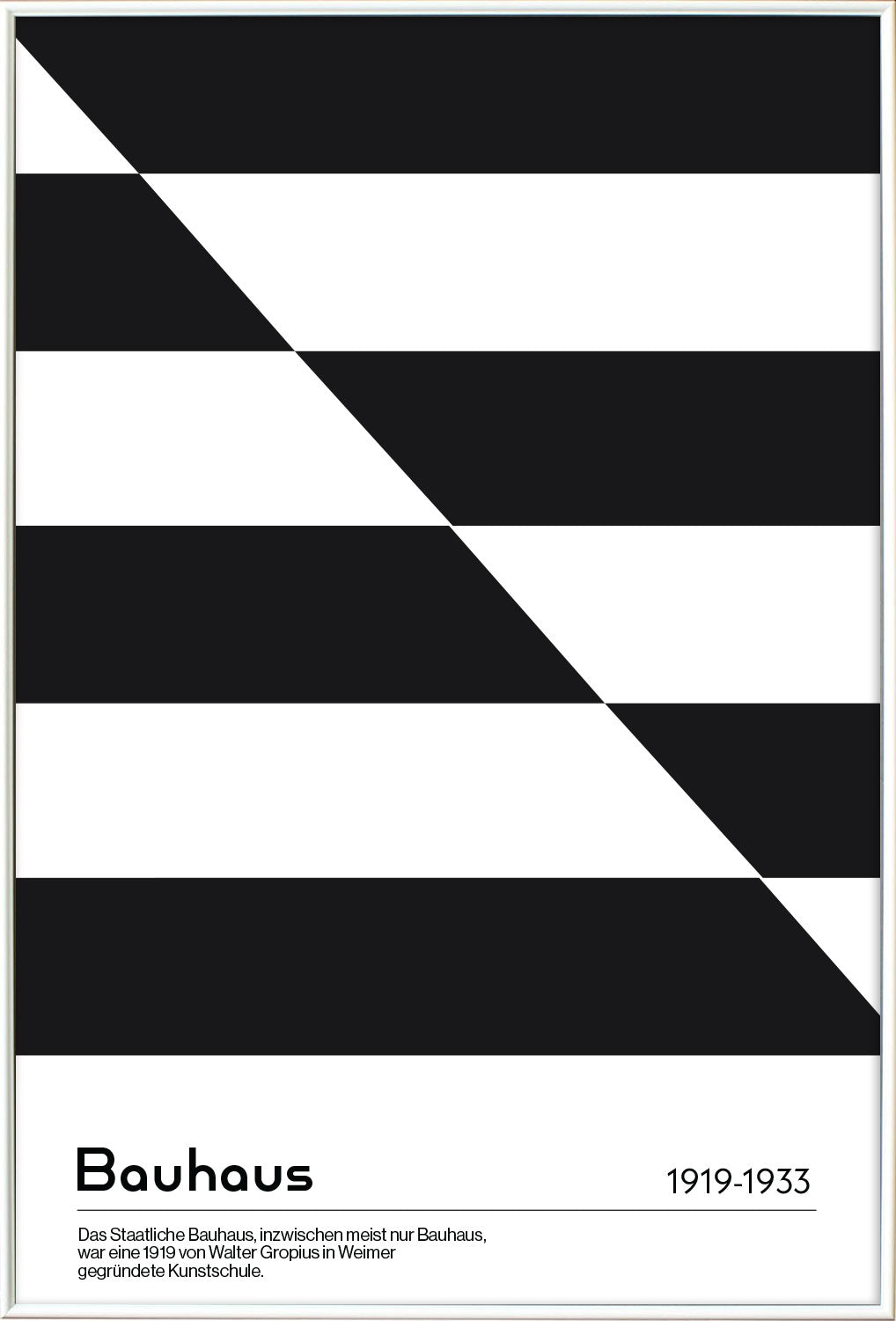 Diagonal Bauhaus in Black