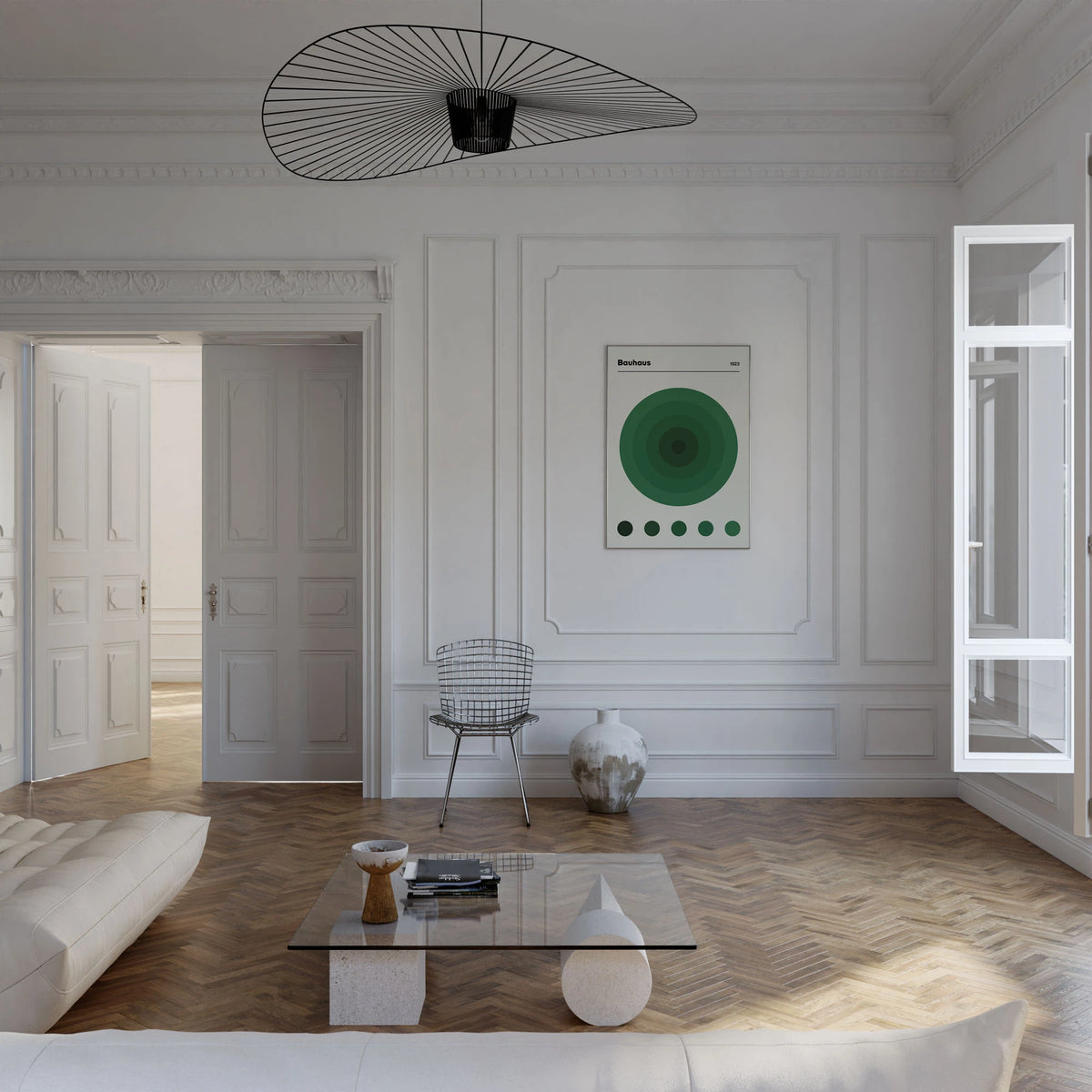 Bauhaus sonne in green