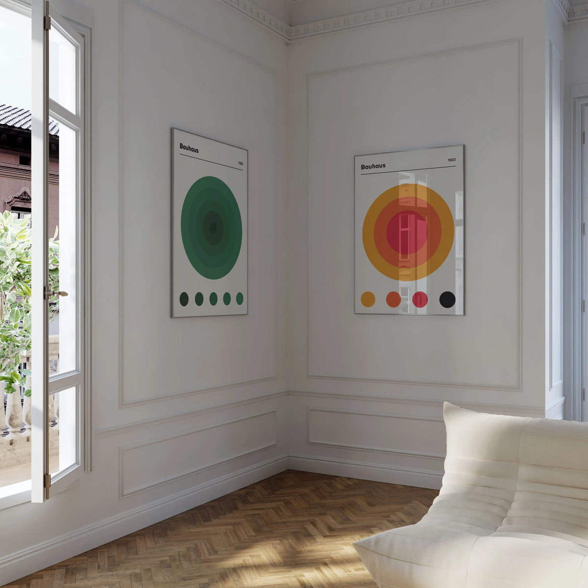 Bauhaus sonne in green