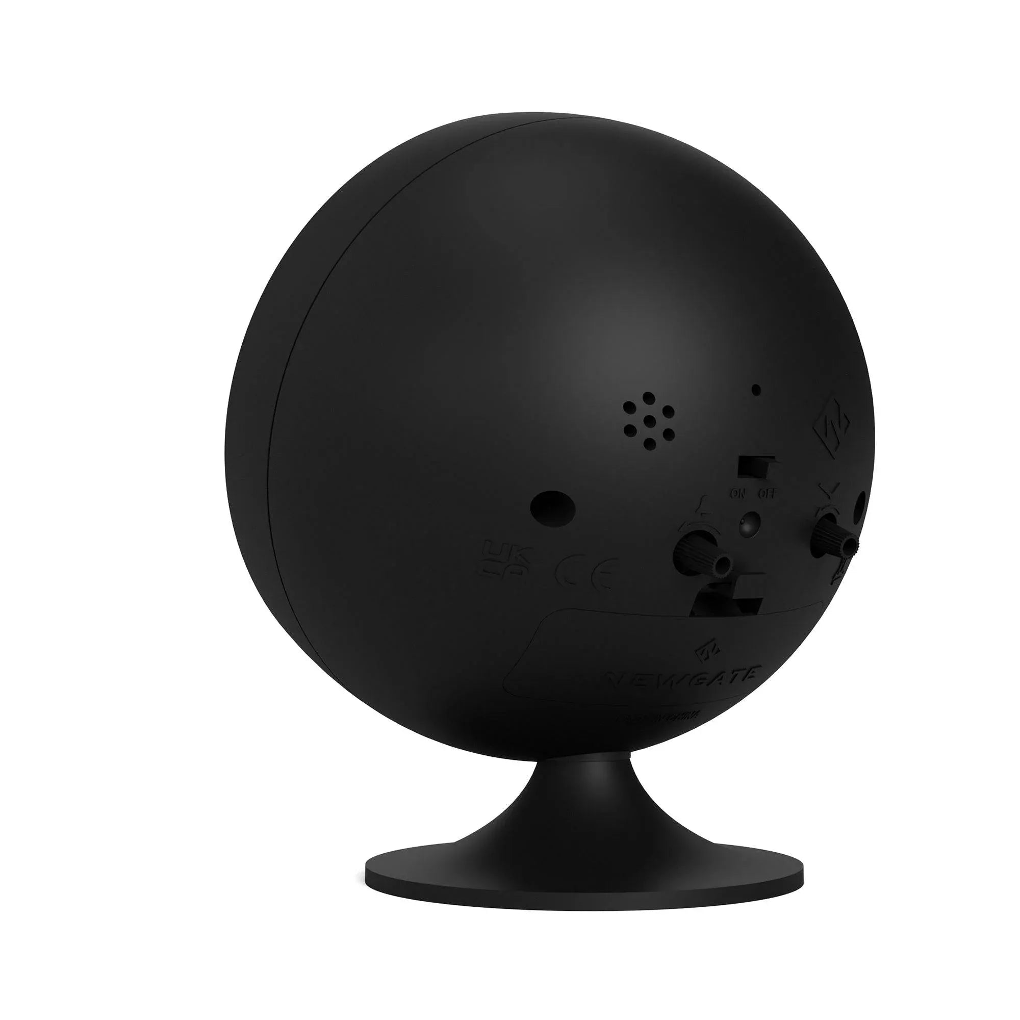 Newgate Spheric alarm clock in black