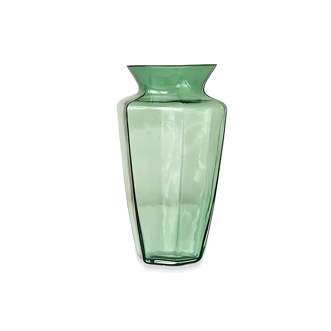 Glass vintage green vase