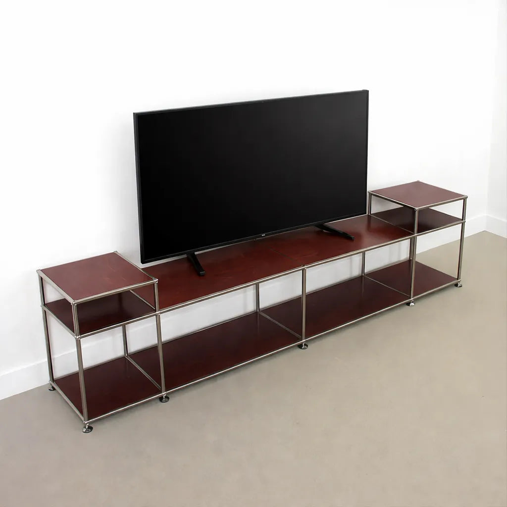 リビングに設置したNF Series モジュールテレビ台 正面ビュー