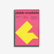 ポンピドゥー・センターで開催された家具展「Pliable Empilable」のモダンアートポスター