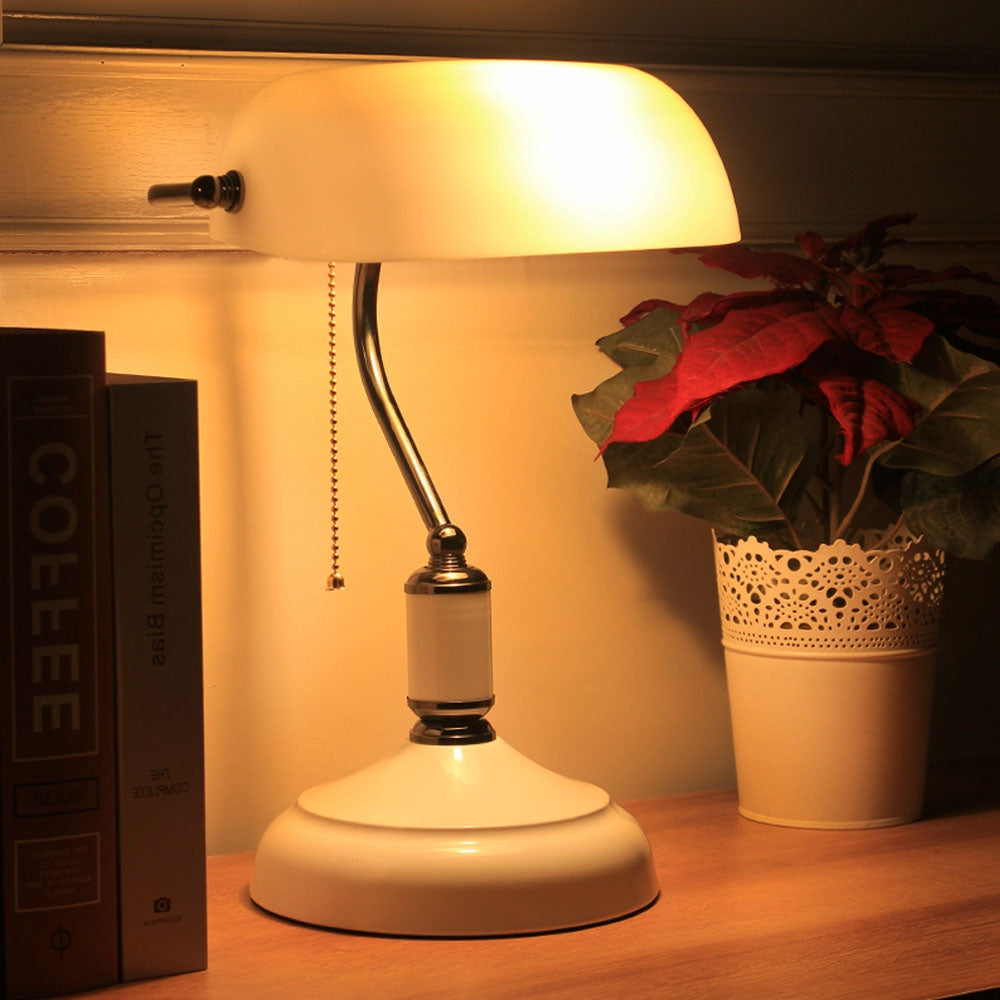 Mid century bank table lamp