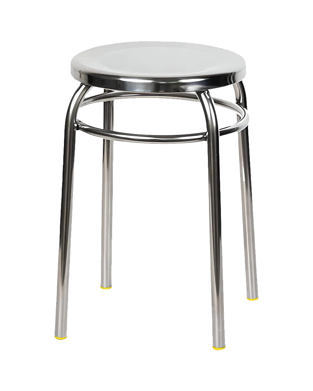 ステンレス丸スツールの単体画像（背景なし）