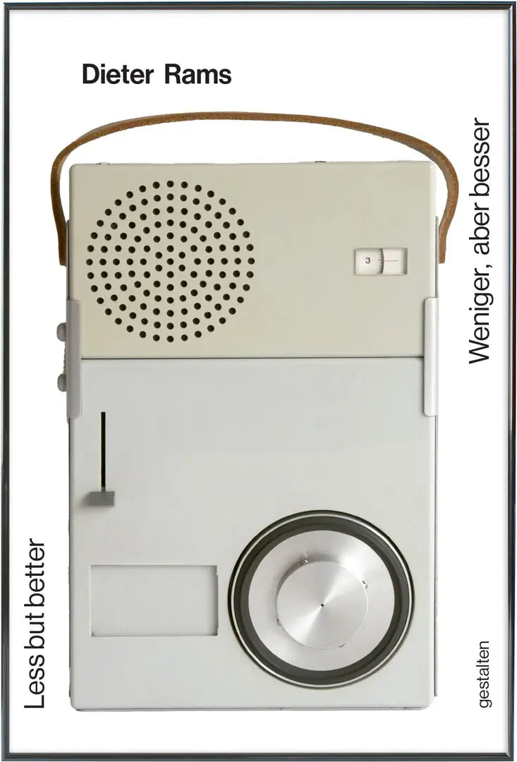 Dieter Rams - Less but better｜ディーター・ラムス ポスター