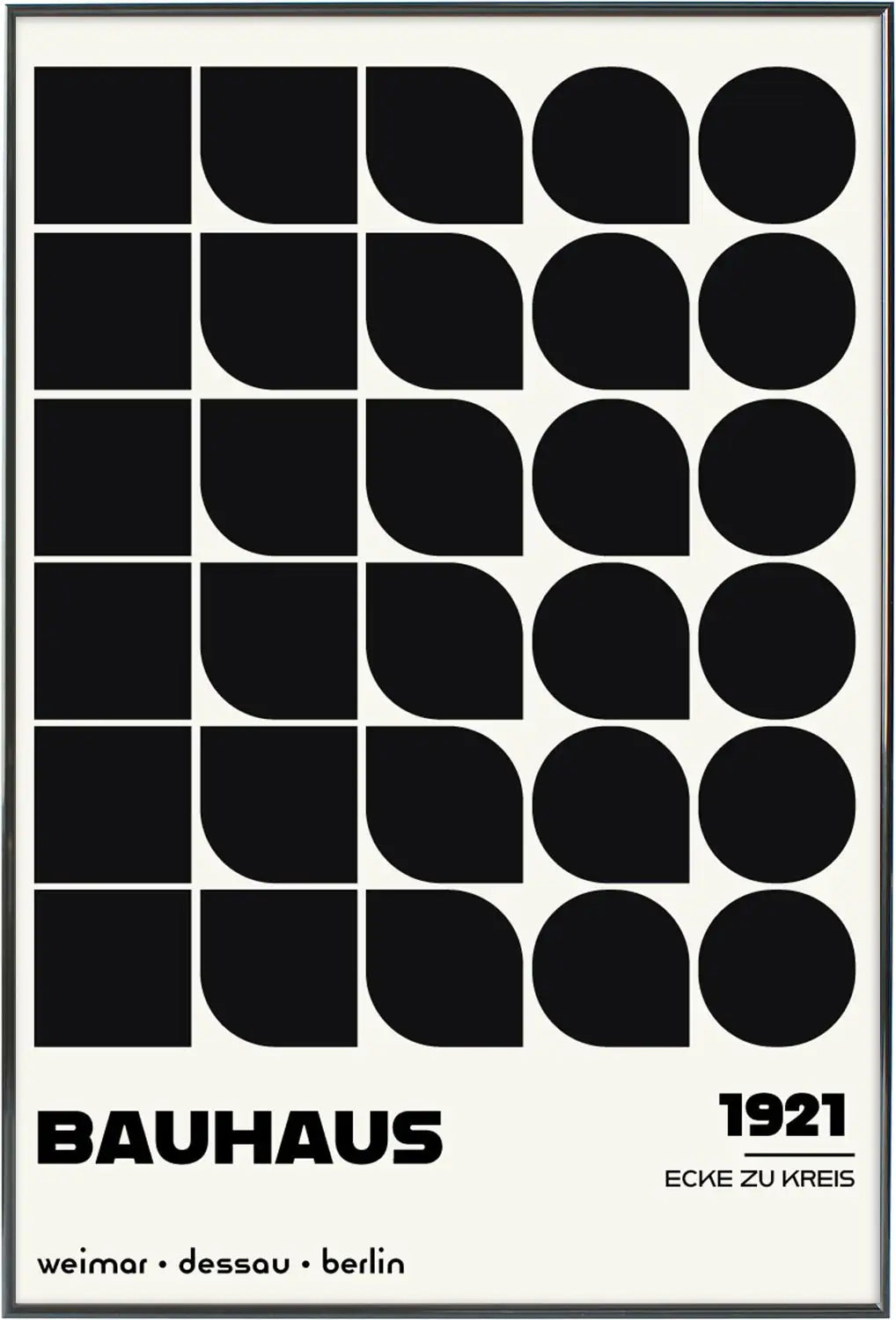 Ecke zu Kreis, in Black