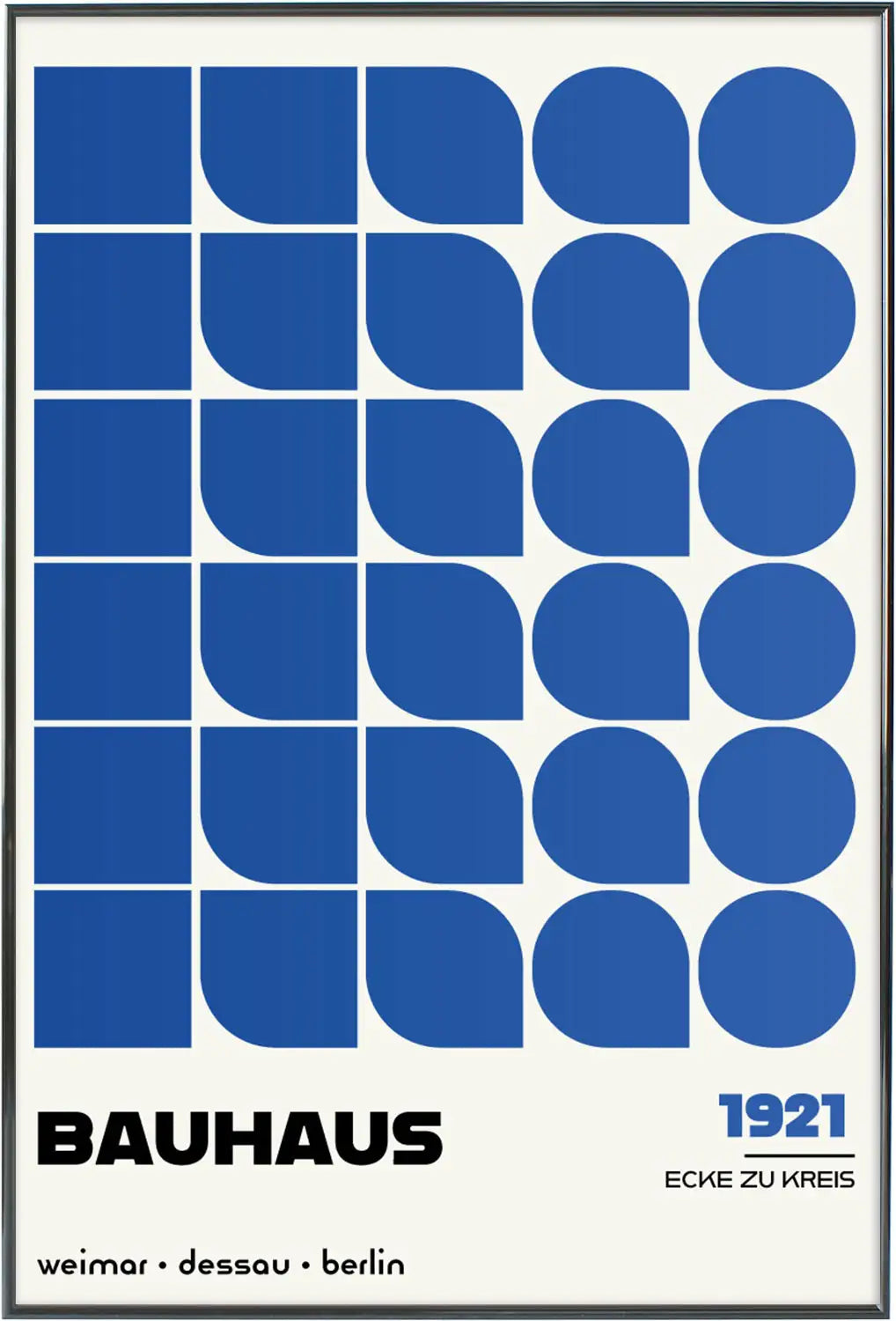 Ecke zu Kreis, in Blue