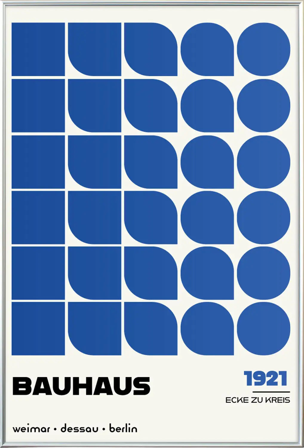 Ecke zu Kreis, in Blue