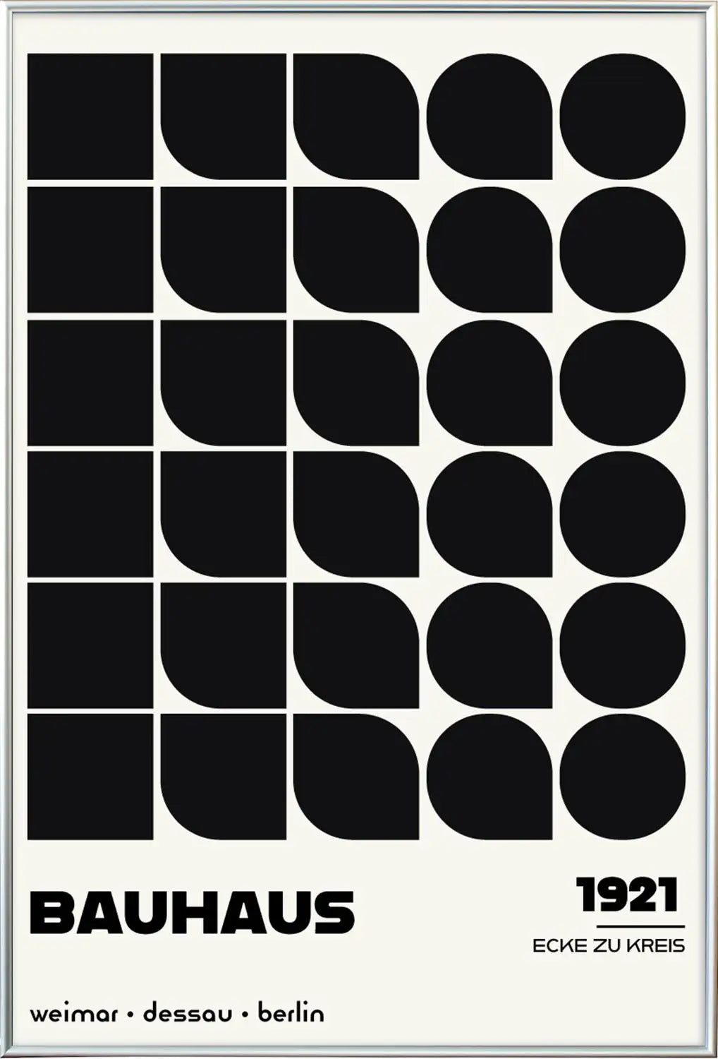 Ecke zu Kreis, in Black