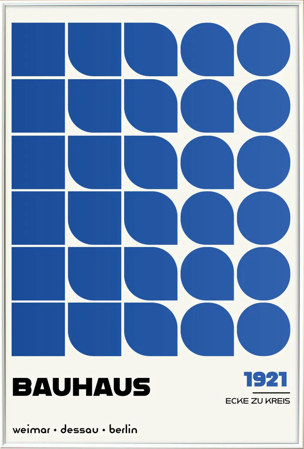 Ecke zu Kreis, in Blue