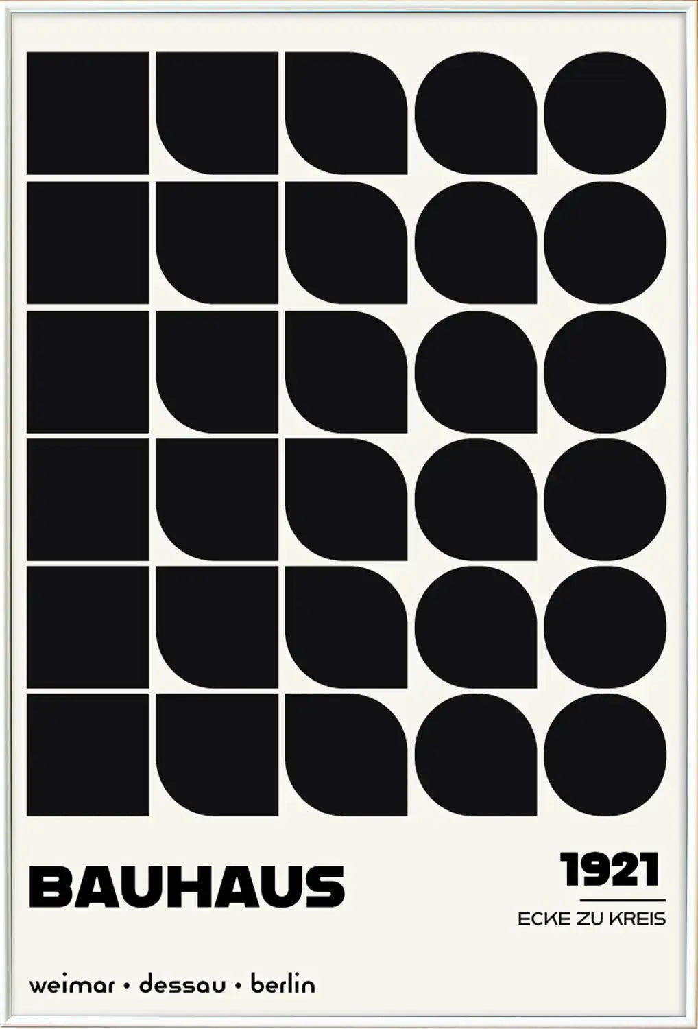 Ecke zu Kreis, in Black