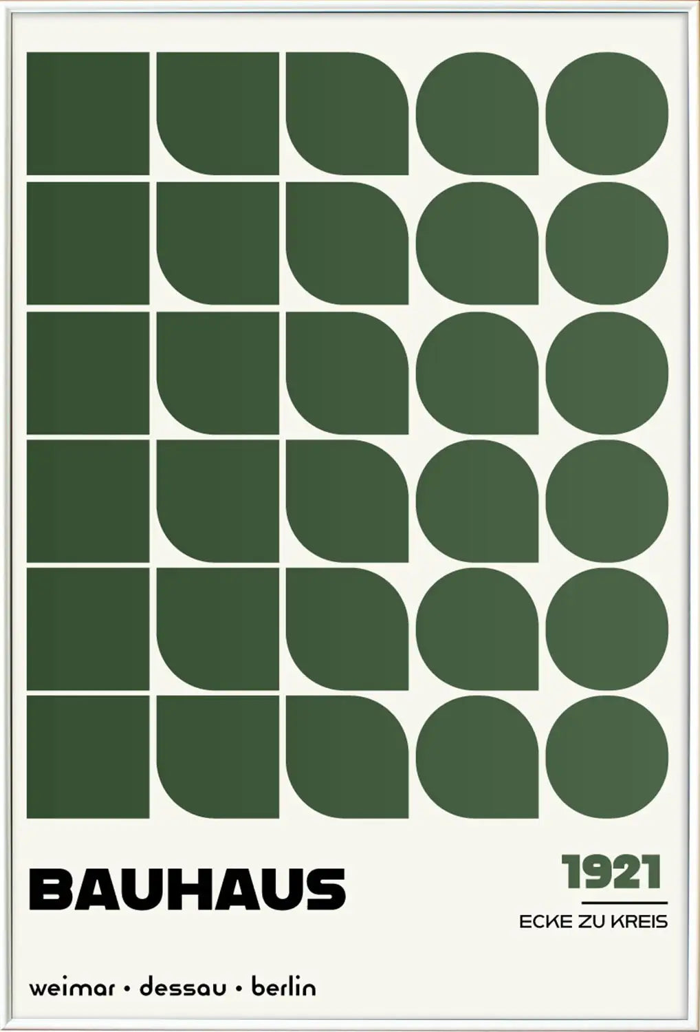 Ecke zu Kreis, in Green