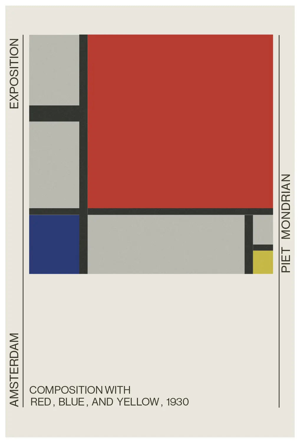 Composition with red, blue, and yellow