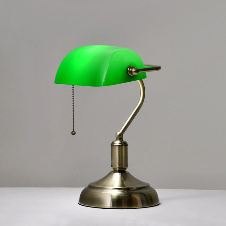 Mid century bank table lamp