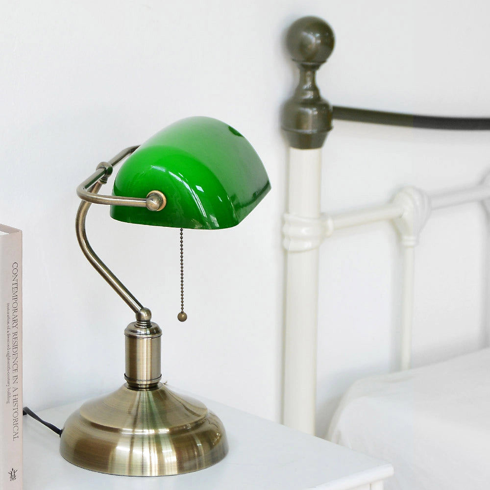Mid century bank table lamp