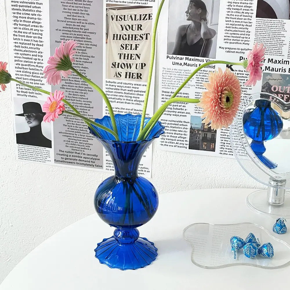 Royal Blue Glass Vase
