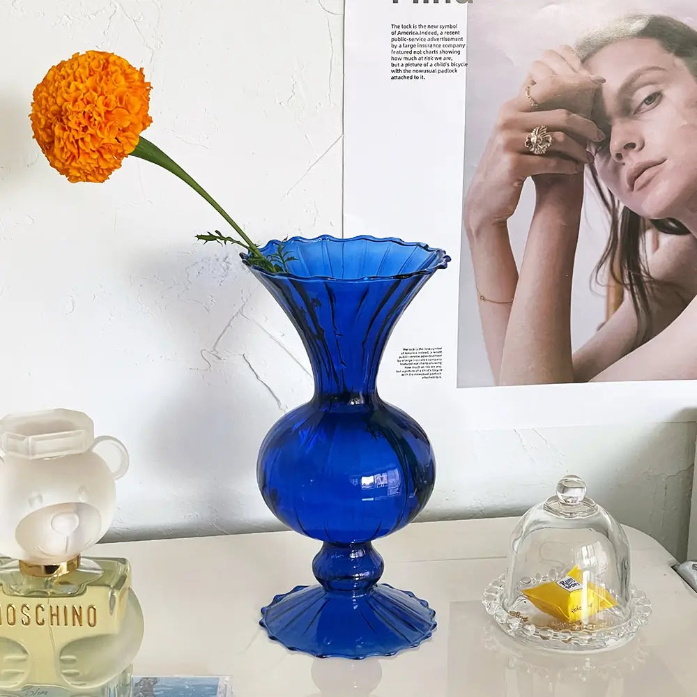 Royal Blue Glass Vase – Official Bauhaus Japan Royal Blue Glass Vase – Official Bauhaus Japan