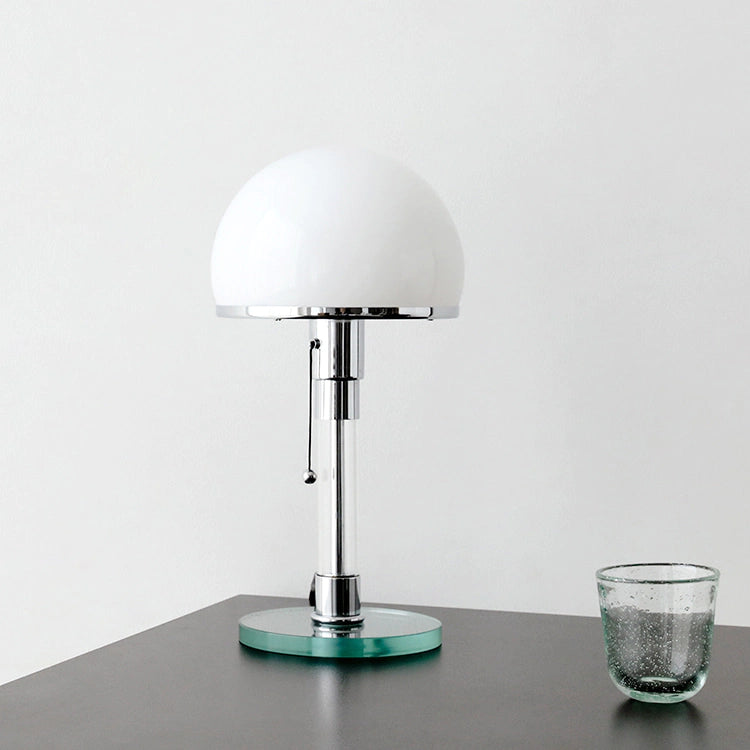 Mid-century glass table lamp