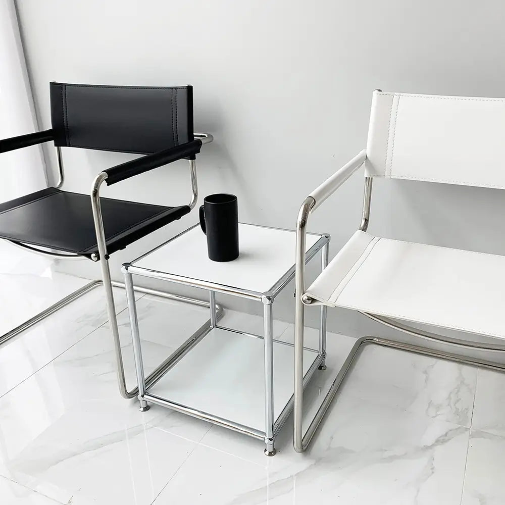 Leather arm bauhaus chair