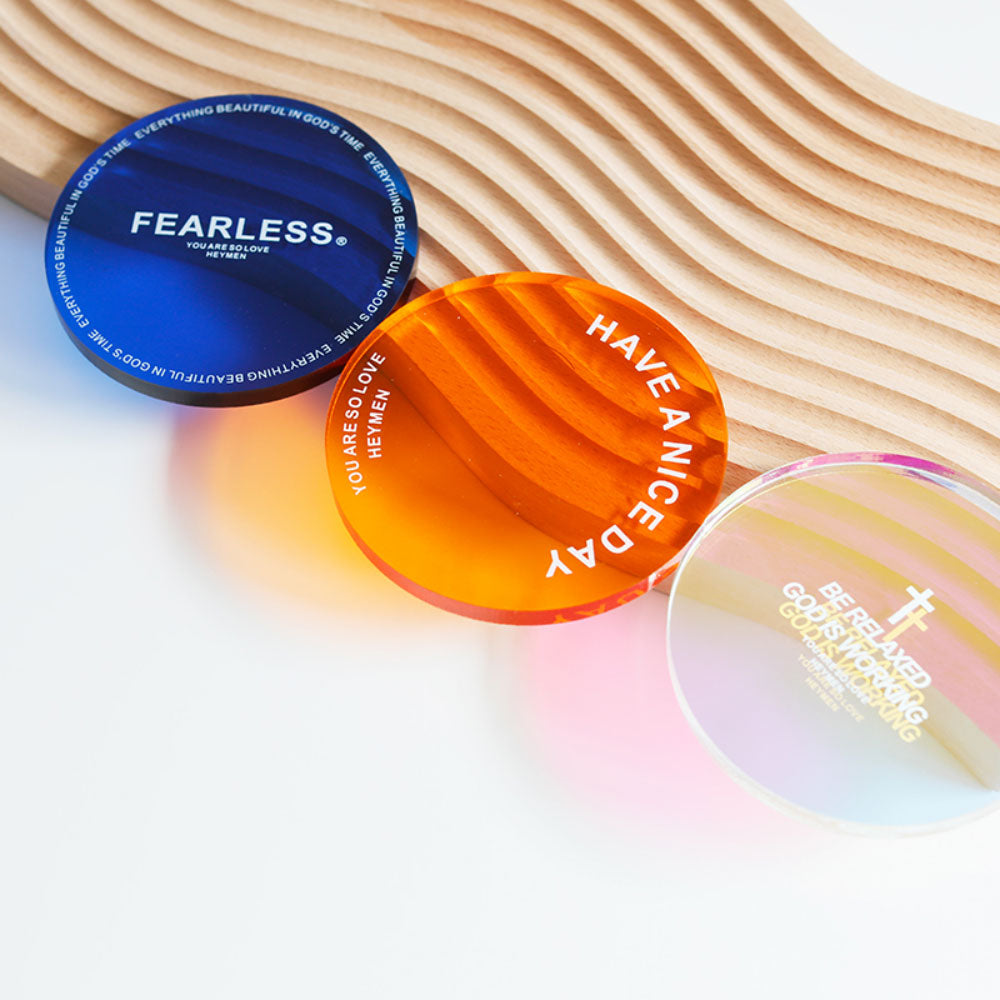Modern glass coaster