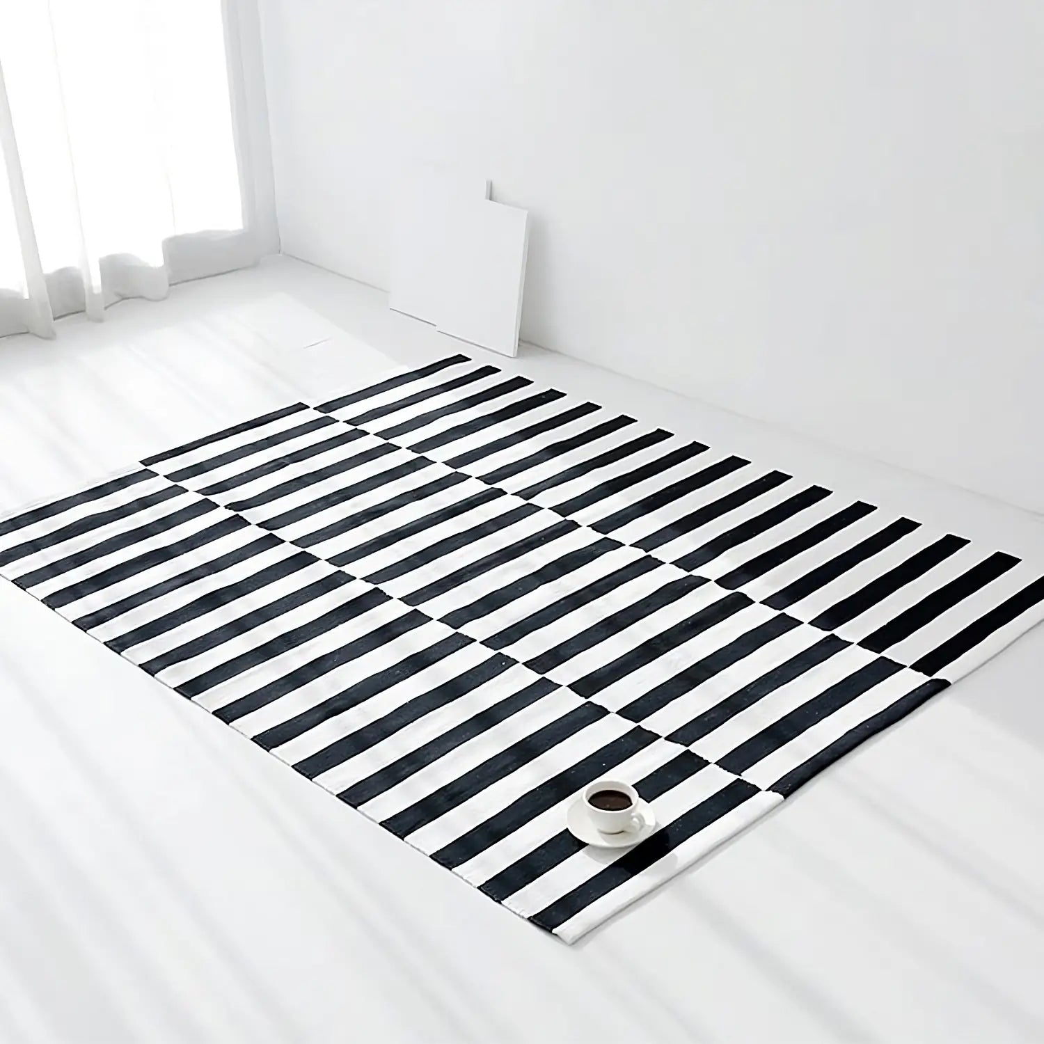 Modern piano rug