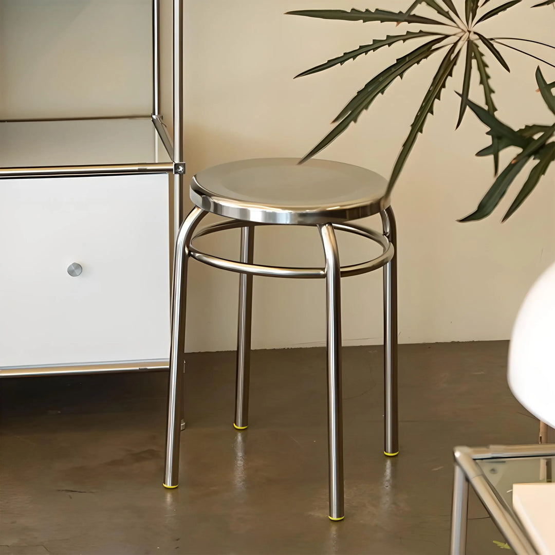 Stainless steel round stool – Official Bauhaus Japan