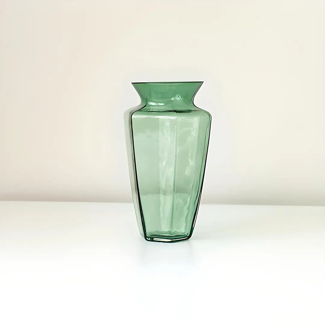 Glass vintage green vase