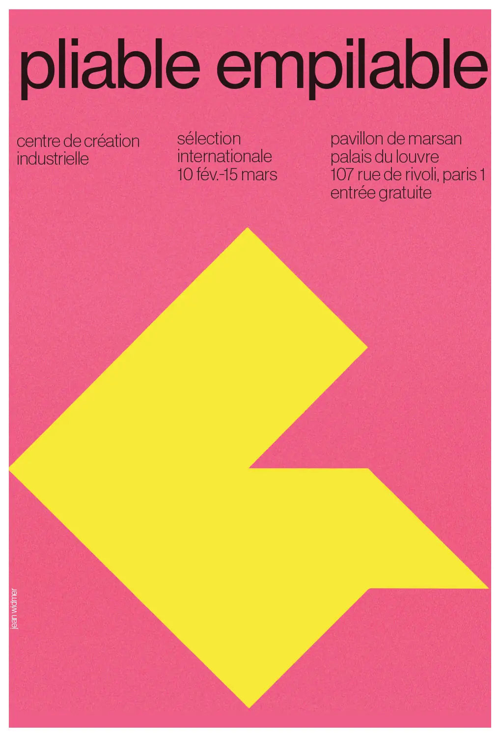 フレームなしの「Pliable Empilable」ポスター。構造的でミニマルなデザインがダイレクトに伝わるモダンアートポスター。