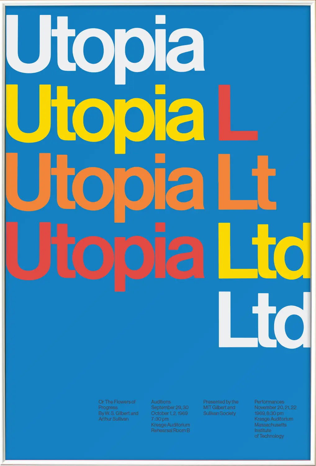 グラフィックデザイン ポスター|Utopia モダンタイポグラフィ グラフィックデザイン ポスター|Utopia モダンタイポグラフィ
